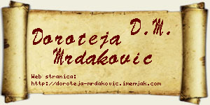 Doroteja Mrdaković vizit kartica